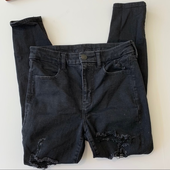 American Eagle Outfitters Denim - American Eagle Distressed Black Skinny Jeans